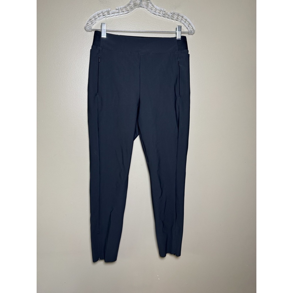 Athleta Stellar Trouser Pants Women's Size 10 Black Stretch Zip Pocket Ankle